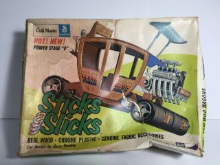 Rare 1971 Craft Master Mpc Sticks & Slicks Harry Bradley Model Kit Stage Coach