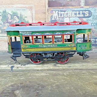 Rare Antique Ives O Gauge 810 Suburban Trolley 1910 - 12 Runs - For Restoration