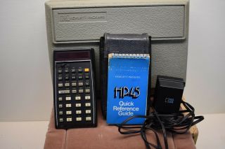 VINTAGE HP45 SCIENTIFIC CALCULATOR MADE IN USA WITH AC ADAPTER MADE IN SINGAPORE 2
