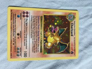 Extremely Rare Pokemon Trading Card Charizard Shadowless Holo Holographic 4/102