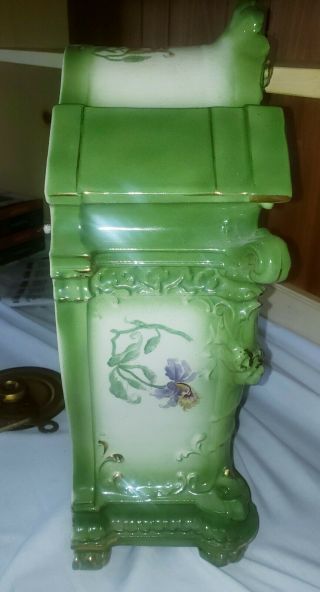Gorgeous Antique Ansonia Royal Bonn LA TOSCA porcelain clock visible escapement 3