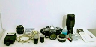 Vintage Canon Ae - 1 Film 35mm Camera W/ Lens 