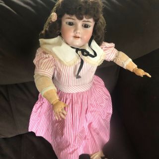 27 Inch Antique Handwerck German Bisque Doll