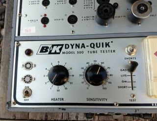 Vintage B&K Dyna Quik Model 500 Vacuum Tube Tester Mutual Conductance 2