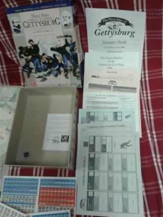 Rare unpunched Three Days of Gettysburg GMT civil war board game 2004 gift vtg 2