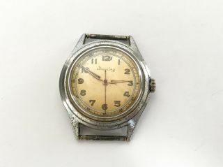 Vintage Rare Breitling Military Wwii Chrome Plated Swiss Watch 40 