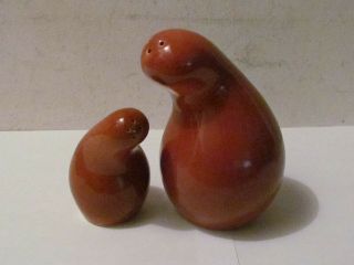 Vintage Eva Zeisel Schmoo Salt & Pepper Red Wing Pottery,  Rust Town & Country