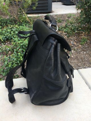 Frye Vintage Black Leather Backpack Lg Laptop Bag Travel Luggage School 2