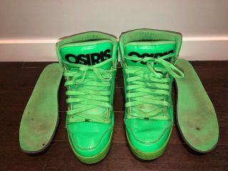 Osiris Bronx Nyc 83 Green Size 13 Rare Skate Skater Shoes