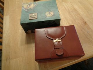 Rolex Vintage Authentic Brown Leather Wood President Box