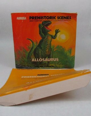 Vintage 1971 Aurora Prehistoric Scenes " Allosaurus " Model Kit