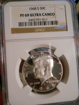 1968 S Kennedy Half Ngc Pf69 Ultra Cameo Brilliant White Rare Pr69 Dcam