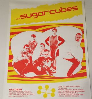 The Sugarcubes Bjork Concert Poster Rock Indie Alternative Music Vtg Print Lp Cd