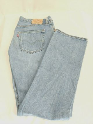 Vintage 80s Levis 501 Button Fly Denim Blue Jeans Straight Leg Mens Size 34 X 34