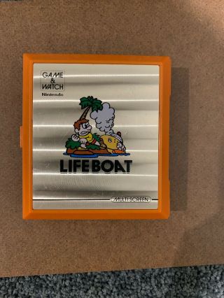 1983 Vintage Nintendo Game & Watch Life Boat.  Double Screen Play Tc - 58