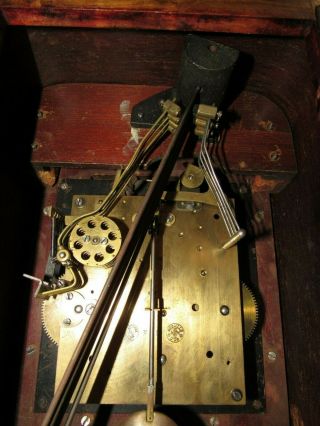 Antique Gustav Becker P18 Quarter Hour Chime Bracket Clock made in Germany,  8 - Day 8
