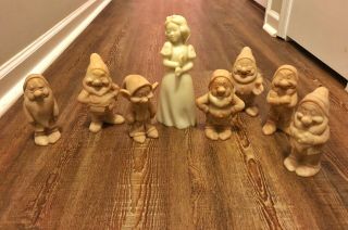 Vintage Disney " Cameonyx " Figurines,  Snow White And The Seven Dwarfs,  Rare