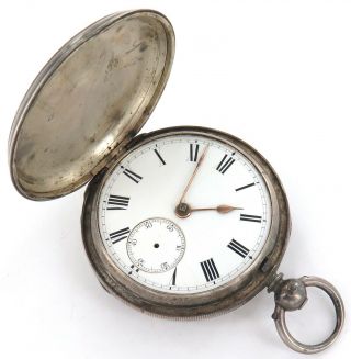 1882 Bennett & Co,  London English Sterling Silver Fusee Pocket Watch.  A Fixer