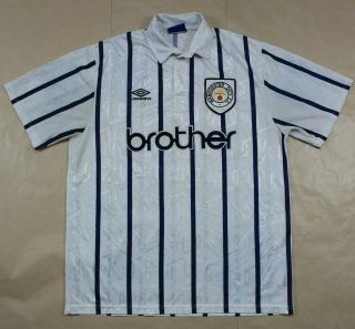 Manchester City 1993 1995 3rd Shirt Ultra Rare Umbro Brother (xl)