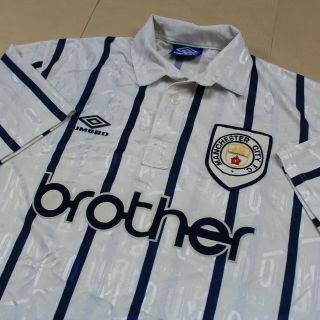 Manchester City 1993 1995 3rd Shirt ULTRA RARE Umbro Brother (XL) 6