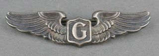 Wwii Us Air Corps Glider Pilots Amico Sterling Silver Wings Pin