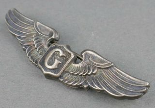 WWII US Air Corps Glider Pilots Amico Sterling Silver Wings Pin 4