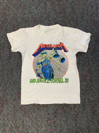 Metallica Justice For All 1989 Rockin The Nation Band Tee Rock Shirt Rare Retro