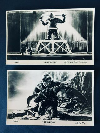 King Kong 1933 Vintage Set Of 4 Film Weekly Real Photo Postcards Wow