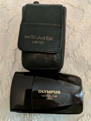 Rare Olympus Stylus Epic Limited 35mm Point & Shoot Film Camera - Burgundy A,