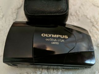 Rare Olympus Stylus Epic LIMITED 35mm Point & Shoot Film Camera - Burgundy A, 2
