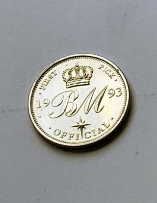 Rare Brian May 1993 Back To The Light Tour First Pick Sixpence Queen Crown Coin