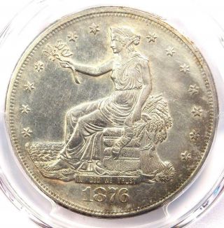 1876 - S Trade Silver Dollar T$1 - Pcgs Au Details - Rare Certified Coin