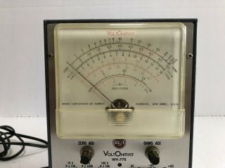 Vintage RCA VOLTOHMYST Type WV - 77E volt meter test equipment 2