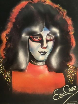 Kiss Rare Vintage Eric Carr 3d Wall Plaque Solo Art 1980 Aucoin Australian Tour