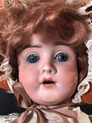 Antique German Bisque Socket Head Doll Ball Jointed Body 23” Imperfect Arm Hand