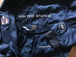 Vintage Nike Us Rowing Sweat Suit Navy Pants Drawstring Jacket United States 90s