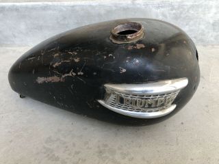Vintage 1950’s 60’s Triumph Motorcycle Fuel Gas Tank And Emblems