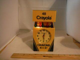 Vintage Armitron 1980s Crayola Crayon Moving/lights Alarm Clock