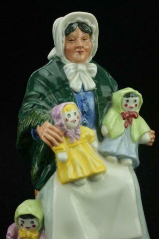 Vintage Royal Doulton Hn2944 The Rag Doll Seller Signed By Michael Doulton 1983
