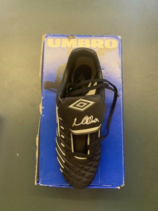 Vintage Mach Speed Michael Owen Signed Football Boot.  One Shoe In Black
