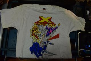 X - Factor Comics Images Marvel Vintage 1990s L T - Shirt Very Rare 1990