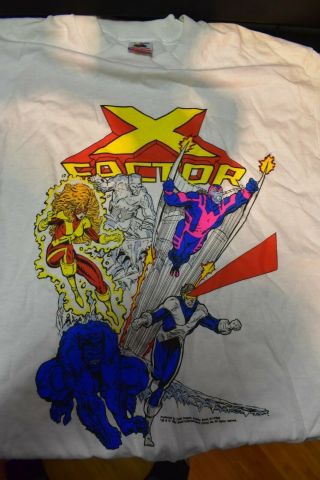 X - Factor Comics Images Marvel Vintage 1990s L T - Shirt VERY RARE 1990 2