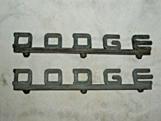 A Vintage 1946 - 53 Dodge Truck Script Badges Part No 901066