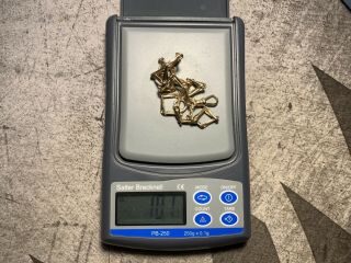 Pocket Watch Chain Fob 14k Solid Gold Vintage Stunning Piece