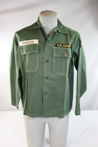 Vtg Ww2 Ww Ii Military 13 Star Button Hbt Shirt/jacket Size 42 Us Army