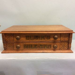 Oak 2 - Drawer Spool Cabinet,  “clark’s” 22.  75”