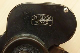 Vintage Carl Zeiss Jena Telsexar 16x40 Binoculars With Maker Marked Black Case 6