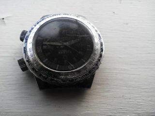 Vintage Sicura By Breitling Computer Watch 21 Jewels