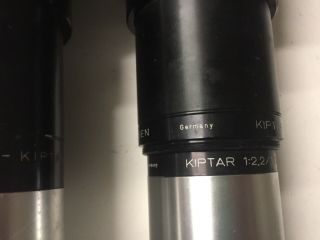 2 Vtg Norelco 2x Anamporphotic Kiptar Isco Gottingen Movie Cinema Projector Lens 7
