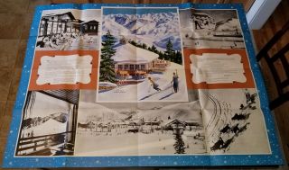 Vintage/rare 1940 Sun Valley Ski Resort Poster 4ftx3ft